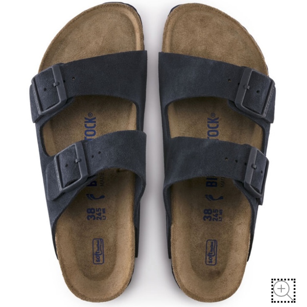Birkenstock Arizona in Navy Suede
